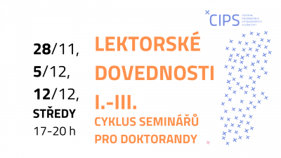 Lektorské dovednosti I.-III. – cyklus seminářů pro doktorandy